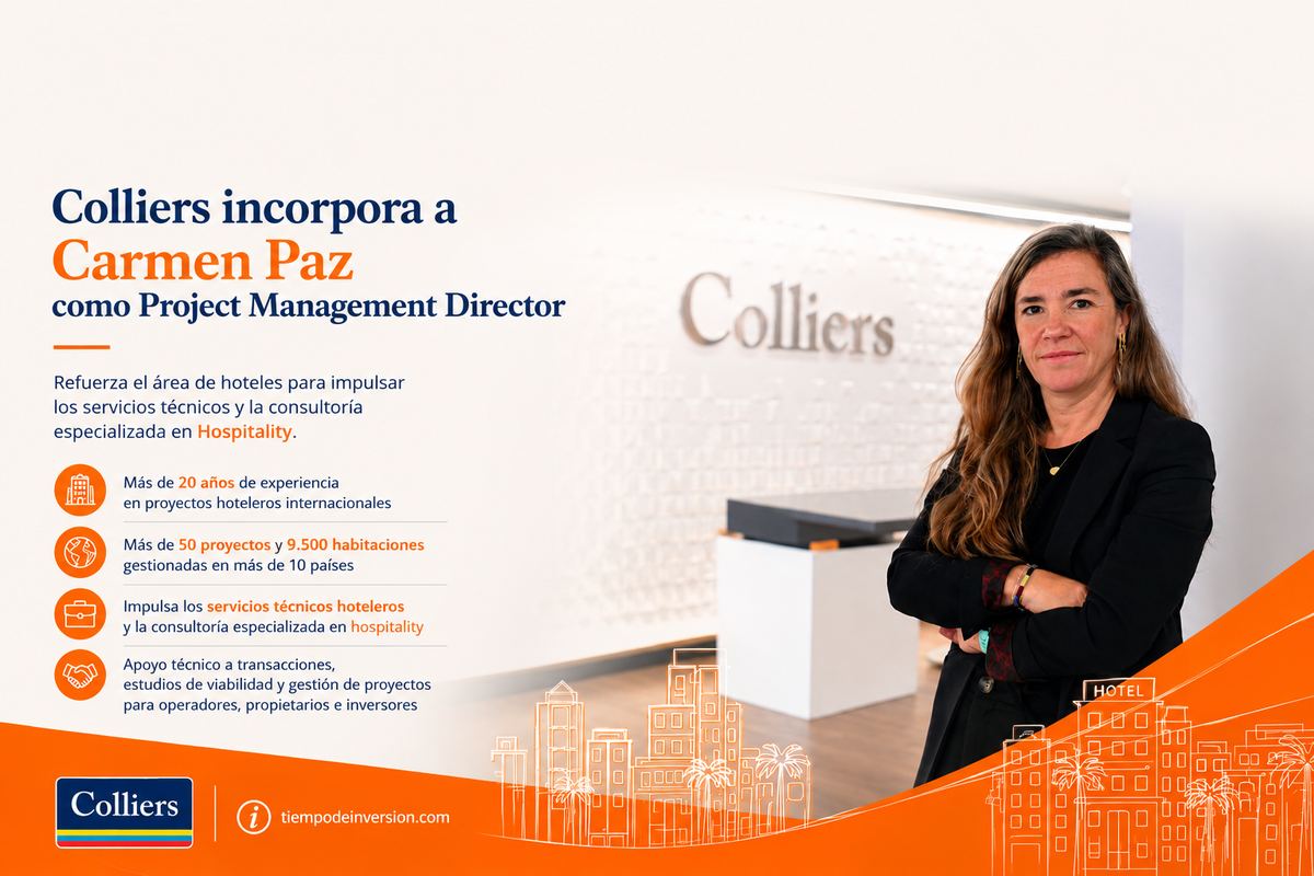 Colliers ficha a Carmen Paz para reforzar su área hotelera