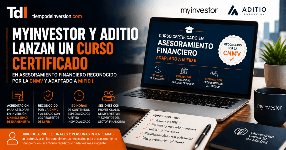 ChatGPT Image 3 jun 2026, 11_47_44 MyInvestor y Aditio lanzan un curso certificado en asesoramiento financiero reconocido por la CNMV