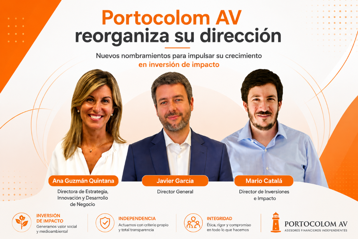 Portocolom AV reorganiza su dirección para impulsar una nueva etapa de crecimiento en inversión de impacto