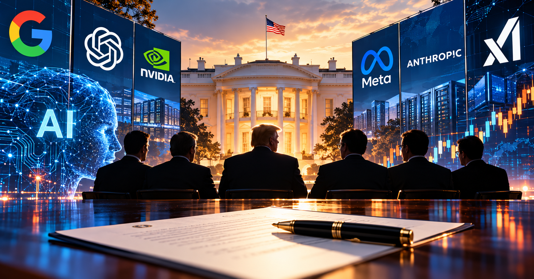 Trump apuesta por la autorregulación de la IA: qué cambia para Google, Meta, Nvidia y sus inversores
